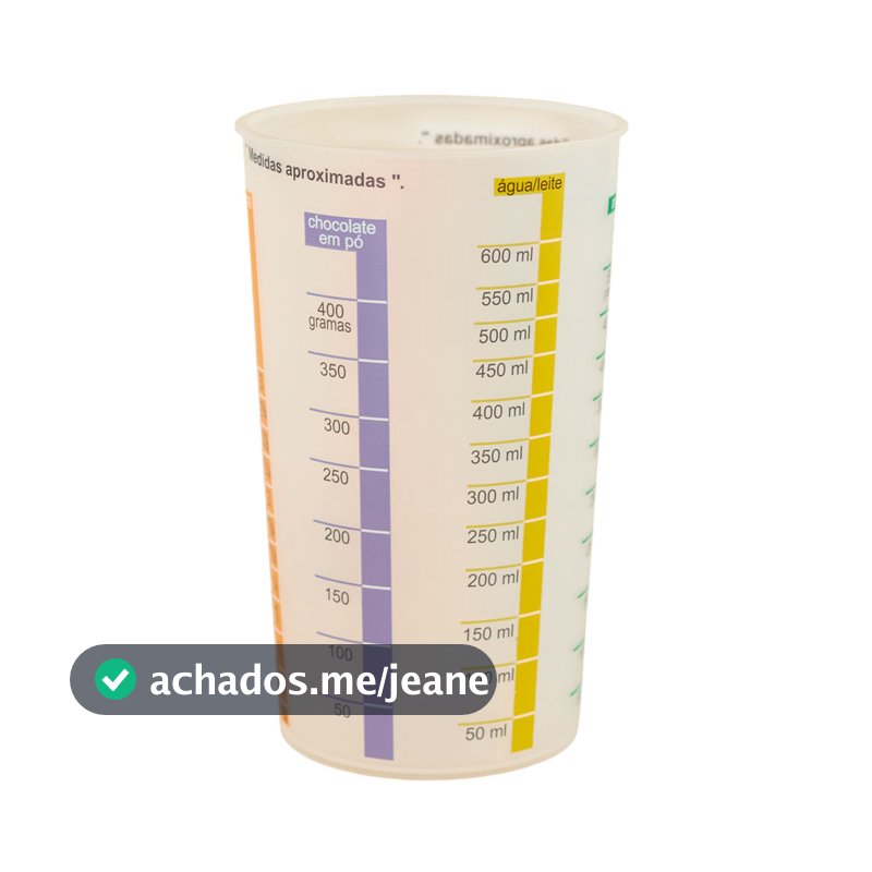 Copo Medidor São Bernardo em Plástico Transparente 600ml