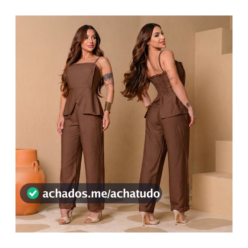Conjunto Alfaiataria Social Feminino moda luxo roupa feminina elegante look moderno casual alfaiataria social