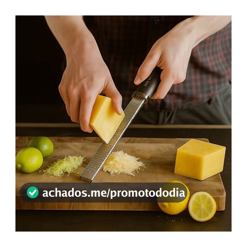 Ralador Zester Culinário Raspas Limão Laranja Profissional Inox Extra Fino