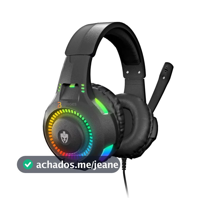 Fone de Ouvido Com fio Headset Gamer para PC Fone Gamer com Microfone Led Rgb PC USB Vídeogame