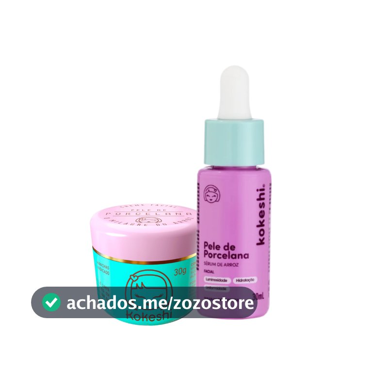 Kit de Tratamento Pele de Porcelana com Sérum de Arroz Kokeshi