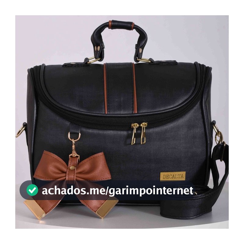 Porta Mamadeira Maternidade Menino/Menina New York Preto/Bronze - 01 Peça
