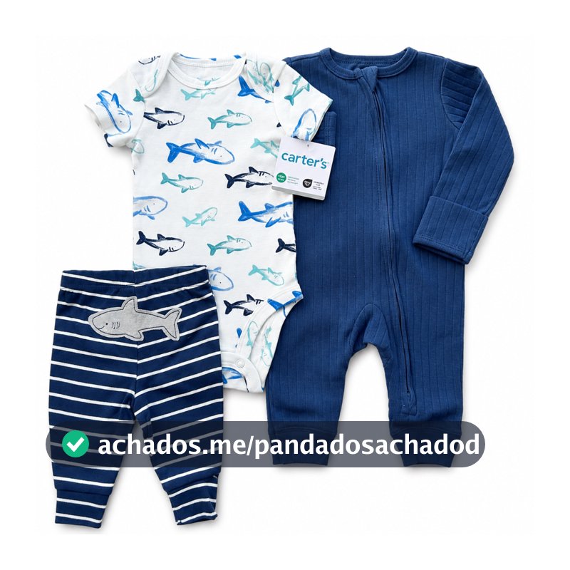 Trio Carter's Bebê menino inverno macacão