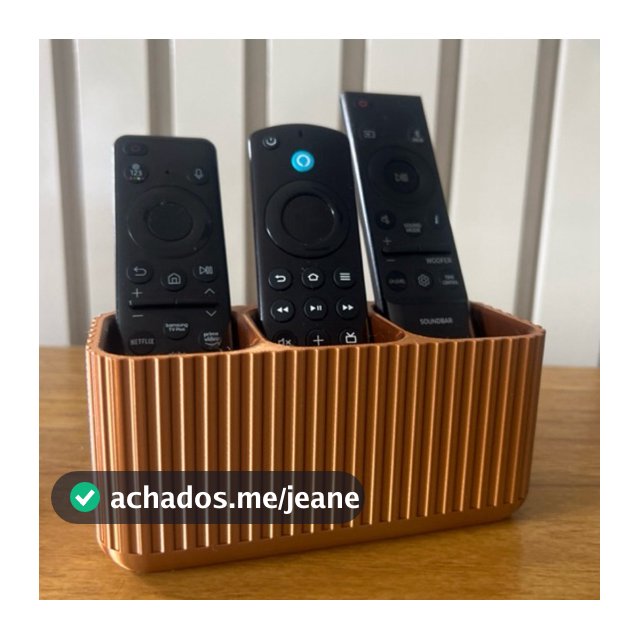 Porta Controle Remoto Decorativo Cobre para Sala | Organizador de Mesa