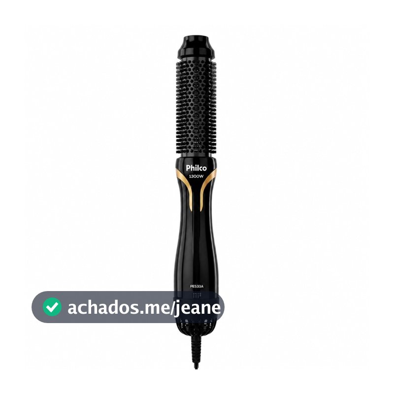 Escova Secadora Philco Íons Tourmaline Bivolt 1300W PES33A