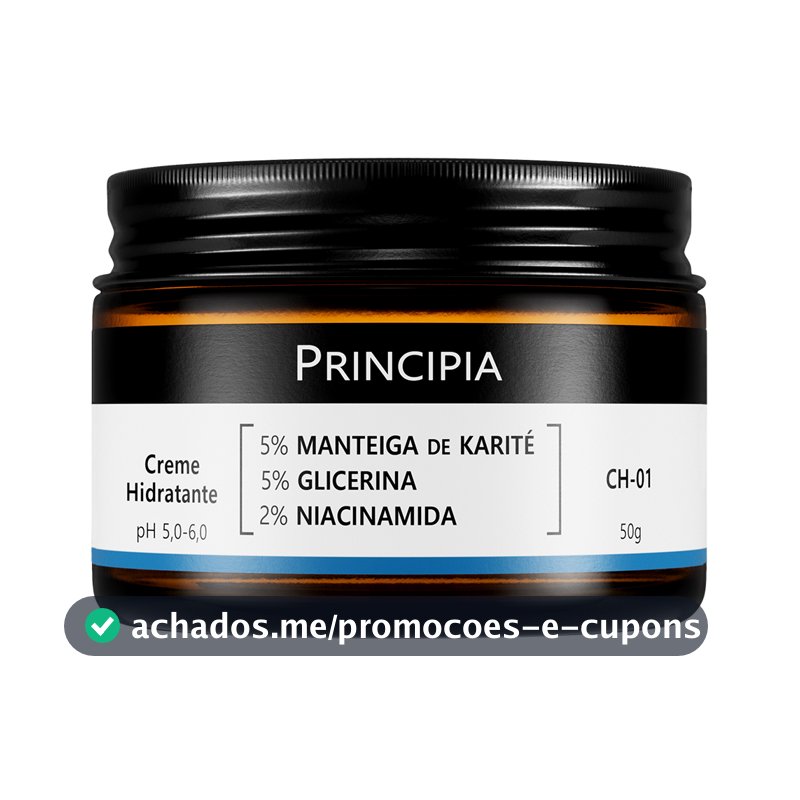 Creme Hidratante Facial 5% Manteiga de Karité + 5% Glicerina + 2% Niacinamida CH-01Principia - 50g