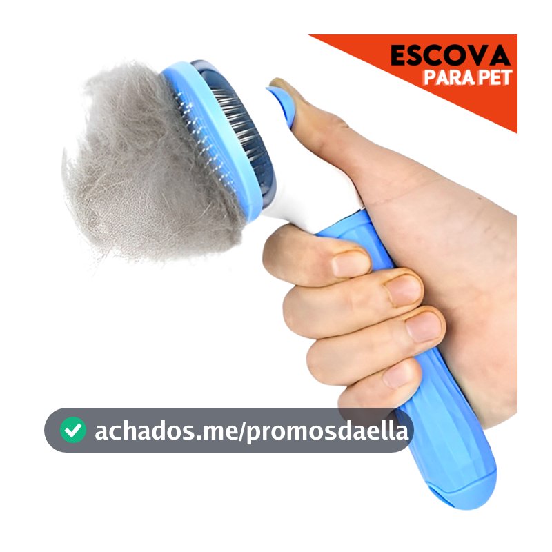 Escova Removedora Rasqueadeira Tira Pelos Mortos - Pet, Animais, Gato - BNVT