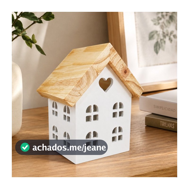 Casinha Decorativa em MDF Enfeite Casa Decoração Artesanato Mini Casa