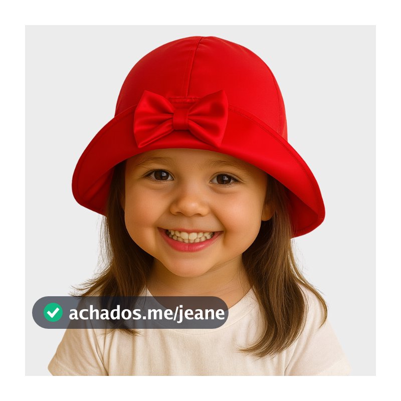 Chapéu Infantil Juvenil Meninas Bebes Chapeuzinho Babados Lacinho Frontal Proteção Solar UV Forrado