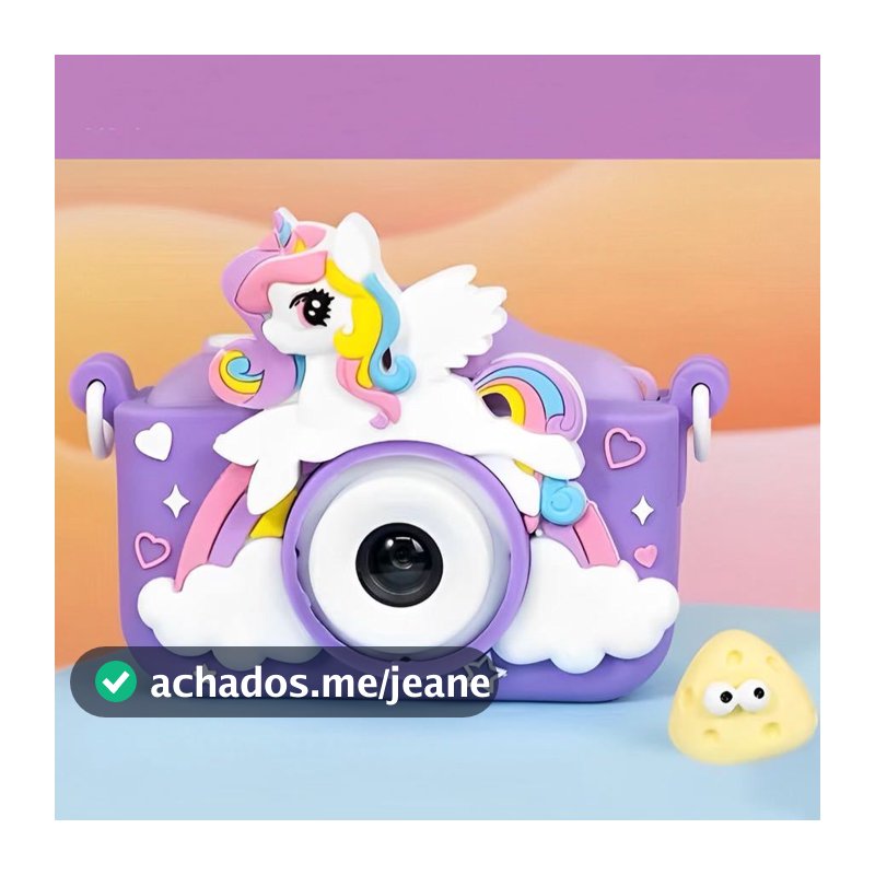 Câmera de Vídeo Digital Unicórnio com Estojos de Silicone para Crianças 1080P Câmera HD Brinquedos