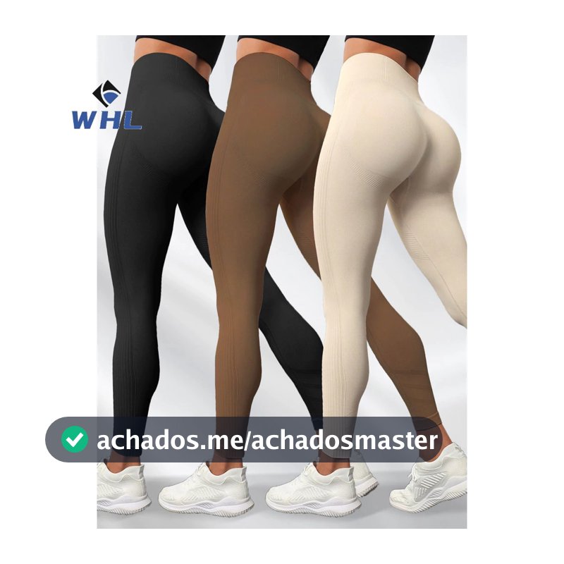 HNYHWKR Legging Feminina Ribana Sem Costura Cintura Alta Levanta Bumbum Alta Elasticidade Yoga