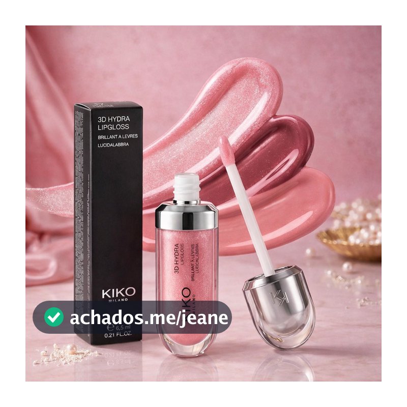 Gloss Labial Kiko Milano 3D Hydra – Hidratante, Brilho Intenso e Volume Instantâneo