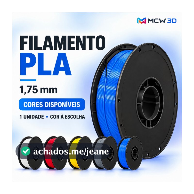 PLA Filamento Premium 1Kg 1.75mm Impressão 3D Alta Qualidade Profissional Varias Cores