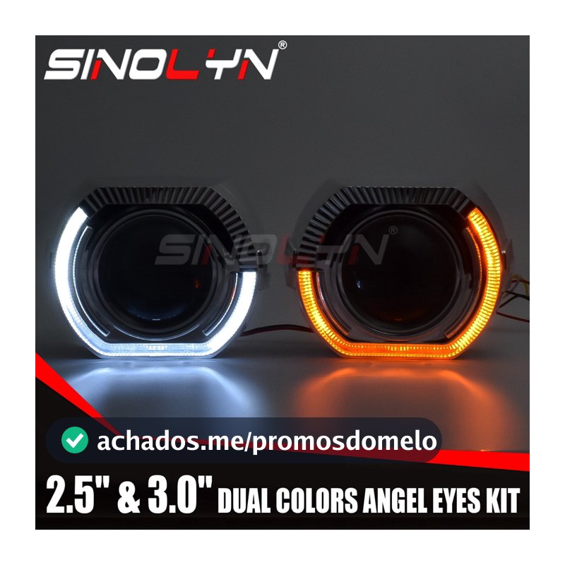 【uma unidade】Lente Bi-xenon Luzes De Volta De Sinalização H4 H7 Carros Acessórios Retrofit 2.5/3.0 Polegadas