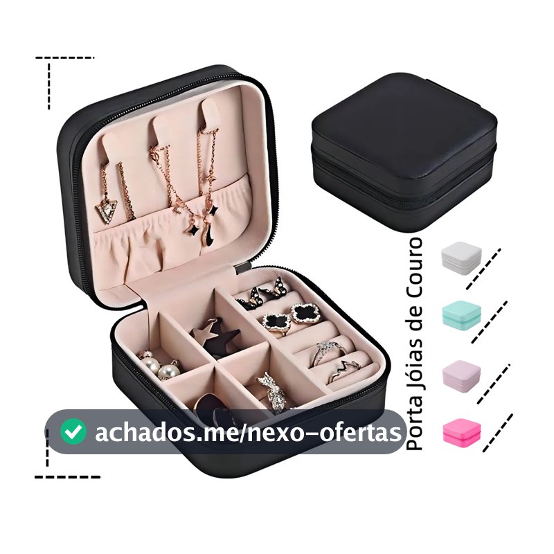 Porta-Jóias Mini Estojo Porta Joia Brincos Anéis De Bolsa para Viagem Bijuterias Organizador Colar Armazenamento Caixa