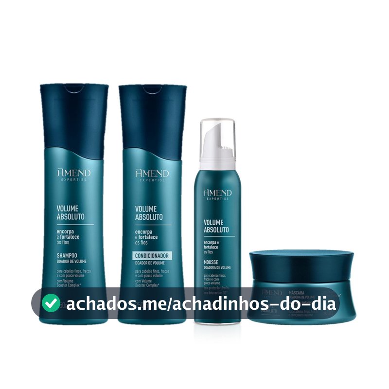 Amend KIT Volume Absoluto Shampoo e Condicionador 250ml + Máscara 300g + Mousse 151ml