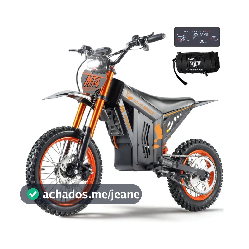 2000W Bicicleta Elétrica para Off-road, com Bateria Removível e Suspensão Dupla，HONEYWHALE MT4