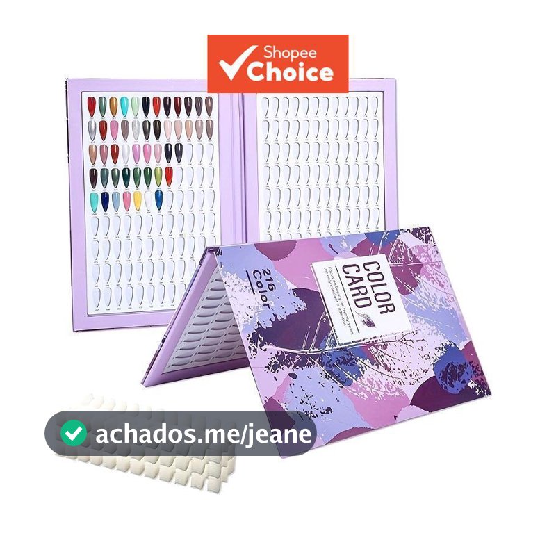 Livro De Gráfico De Cores De Unhas 216 Com 240 Peças De Pontas Conjunto De Ferramentas De Exibição DIY