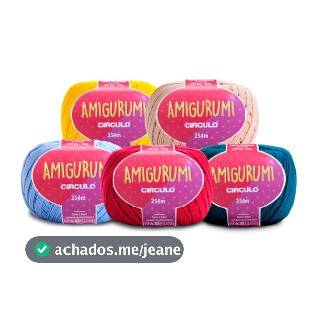 Fio Linha Amigurumi Círculo 125g 254m 100% Algodão Crochê