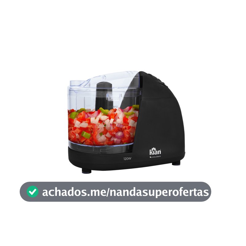Mini Processador De Alimentos Elétrico Turbo Triturador Alho Cebola Legumes Compacto Prático - Kian