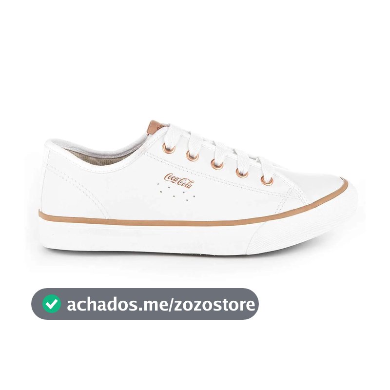 Tênis Feminino Coca Cola Stream Leather Tênis Casual Confortável Tenis Couro Original Coca Cola