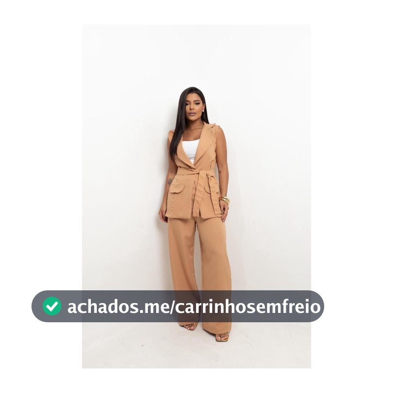 Conjunto Feminino em Alfaiataria Colete E Calça Pantalona Social Conjunto para Trabalho Com Colete