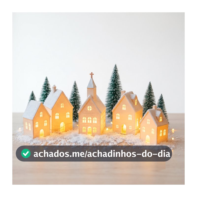 Kit 5 Casinhas Vila Natalina Iluminadas - Magia e Aconchego para o seu Natal!