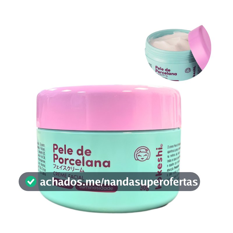 Hidratante Facial Kokeshi Pele de Porcelana Creme Hidratante Facial Coreano Rosa Mosqueta 30g