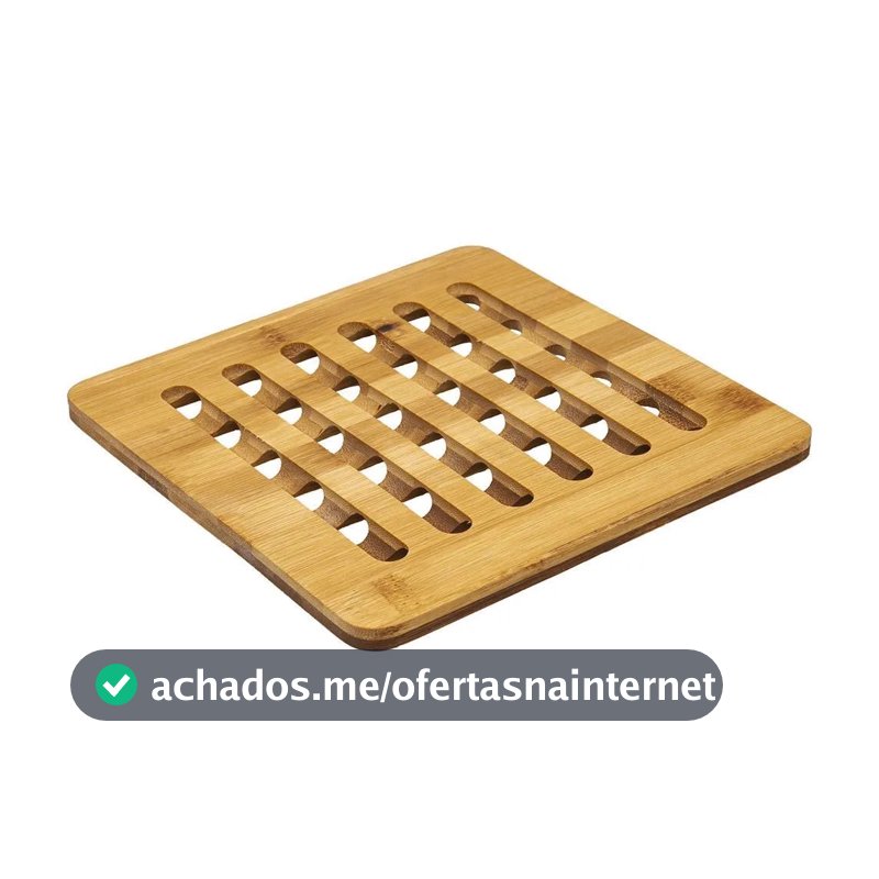 Descanso De Panela Bambu Quadrado 15cm