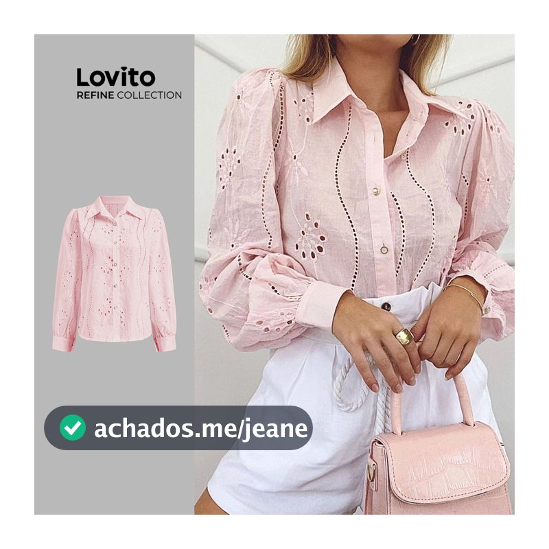 Lovito x Glenda (Refine by Lovito) Férias Blusa com recorte liso para mulheres LR7LD021