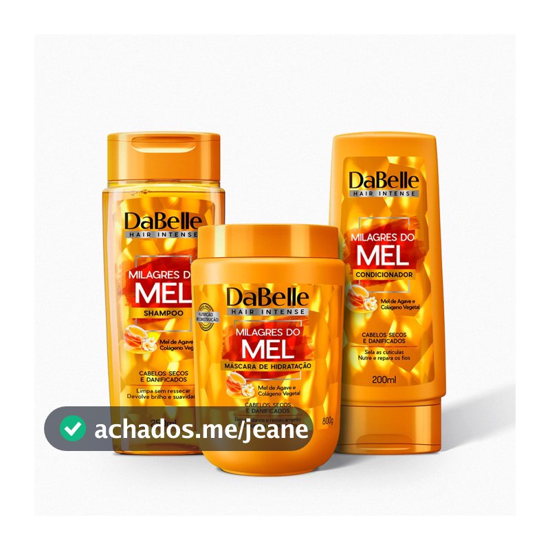Kit Shampoo e Condicionador + Máscara 800g Milagres do Mel - DaBelle Hair