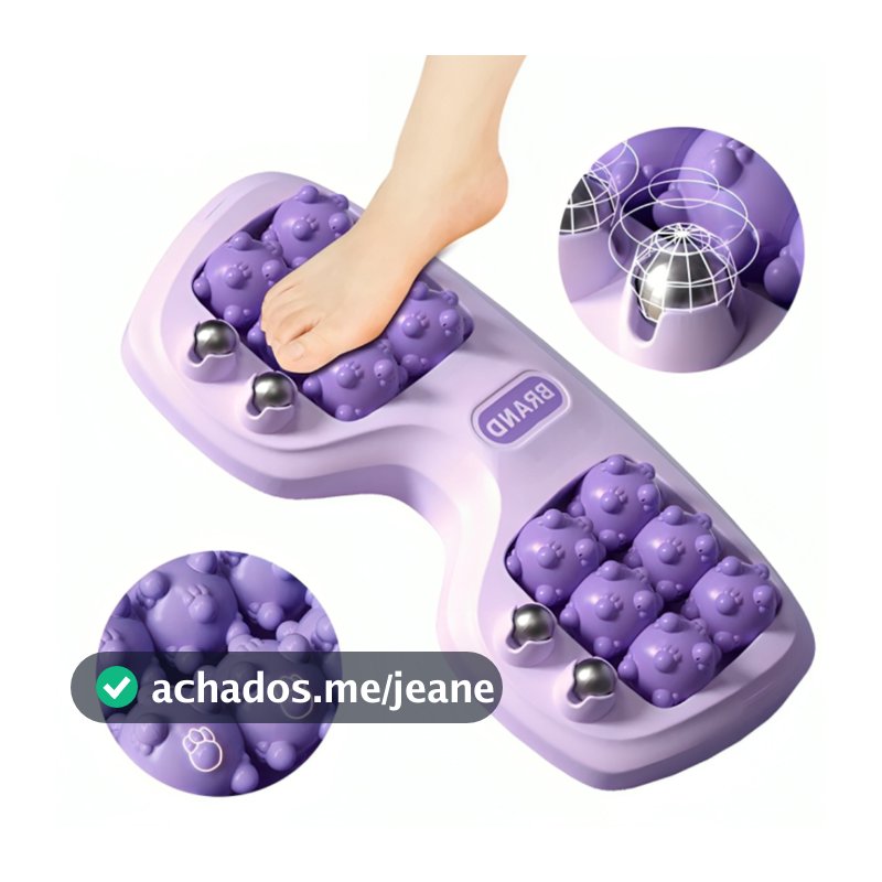 Massageador De Pés Terapia Relaxante Anti-stress Com Rolo Duplo Massagem Pés Alívio De Dor E Relaxamento Profundo