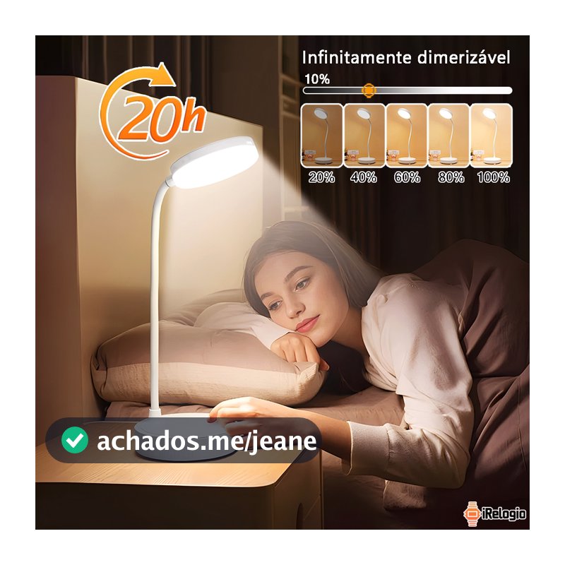 Luminária De Mesa Abajur Led Dobrável Com Proteção Os Olhos 3 Níveis De Luminosidade Abajur Lâmpada Para Quarto