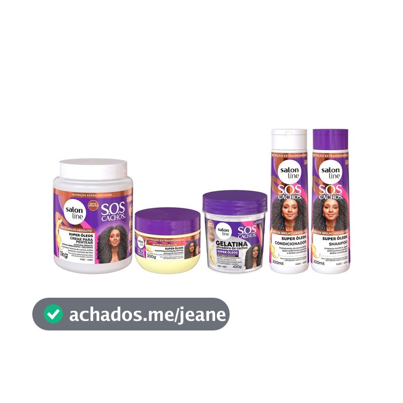 Kit Tratamento dos Meus Cachos com SOS Cachos Super Óleos