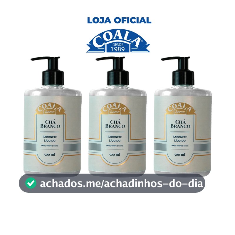 Kit 3 Unidades Sabonete Líquido Chá Branco 500 ml