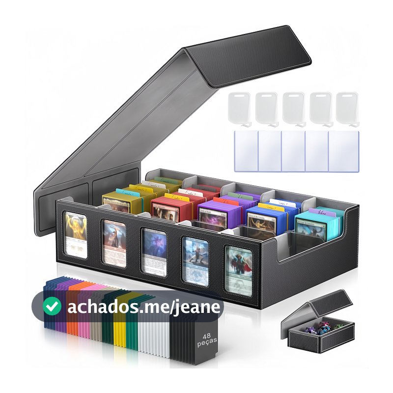Caixa Organizadora de Cartas Estilo Tesouro, Suporte de Cartões TCG