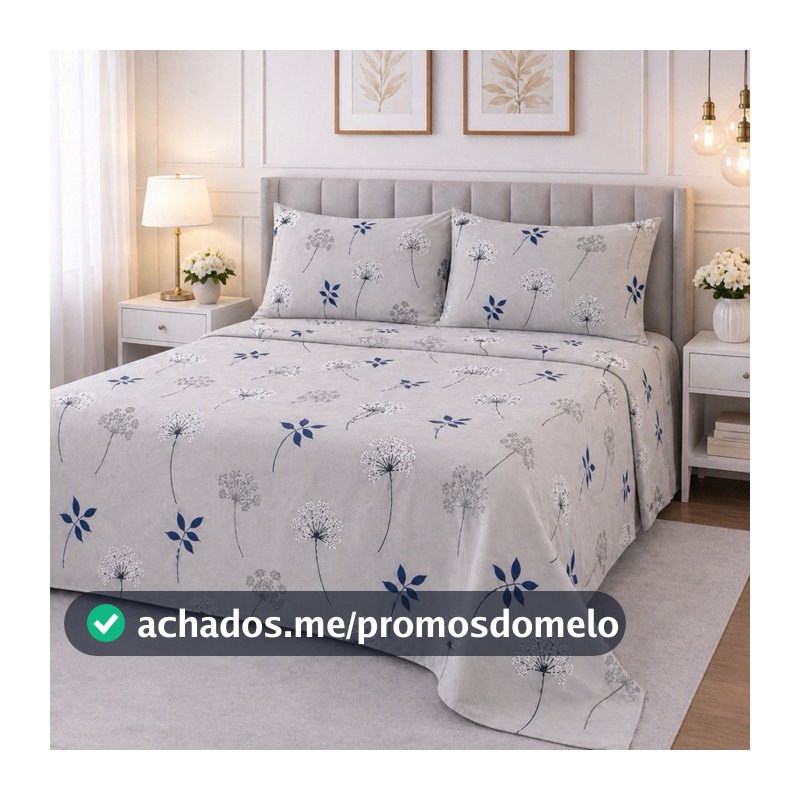 JOGO DE CAMA Queen 500 Fios Percal Toque Algodão + 2 Fronhas 50x70 | Cobre Leito Luxo Sem Elástico