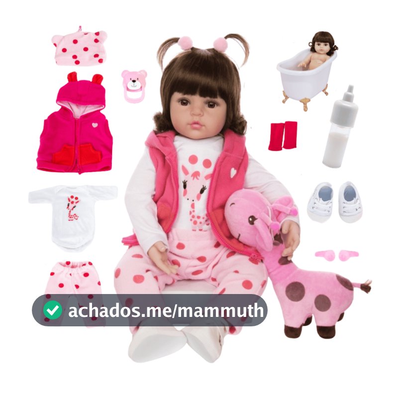 Bebê Reborn Boneca Realista Girafinha Luxo Em Silicone Pode Dar Banho Envio Imediato