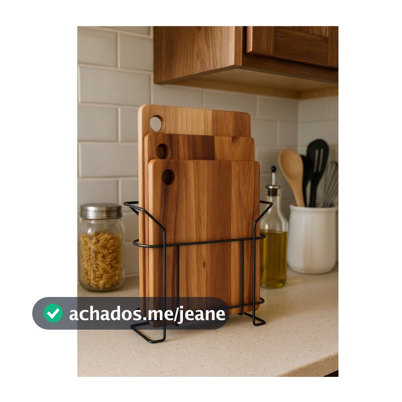 Kit 3 Tábua De Corte Churrasco Carne Legumes Madeira Teca c/ Suporte