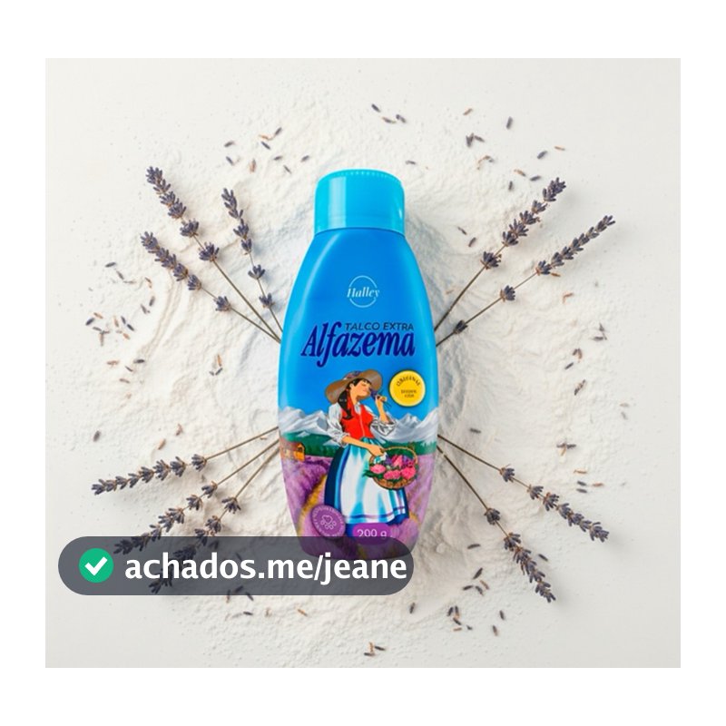 1 Frasco de TALCO ALFAZEMA Original Halley 200 gramas
