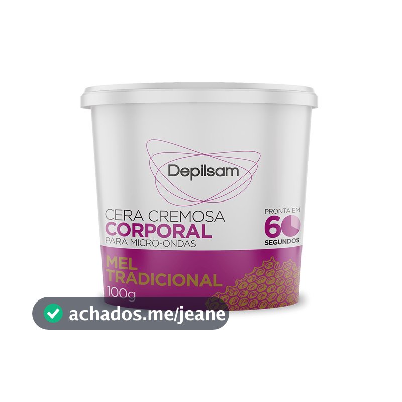 Cera Cremosa Corporal Depilsam de Micro-Ondas Mel 100G