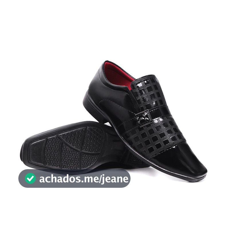 Sapato Social Masculino Verniz Preto Moda Evangélica