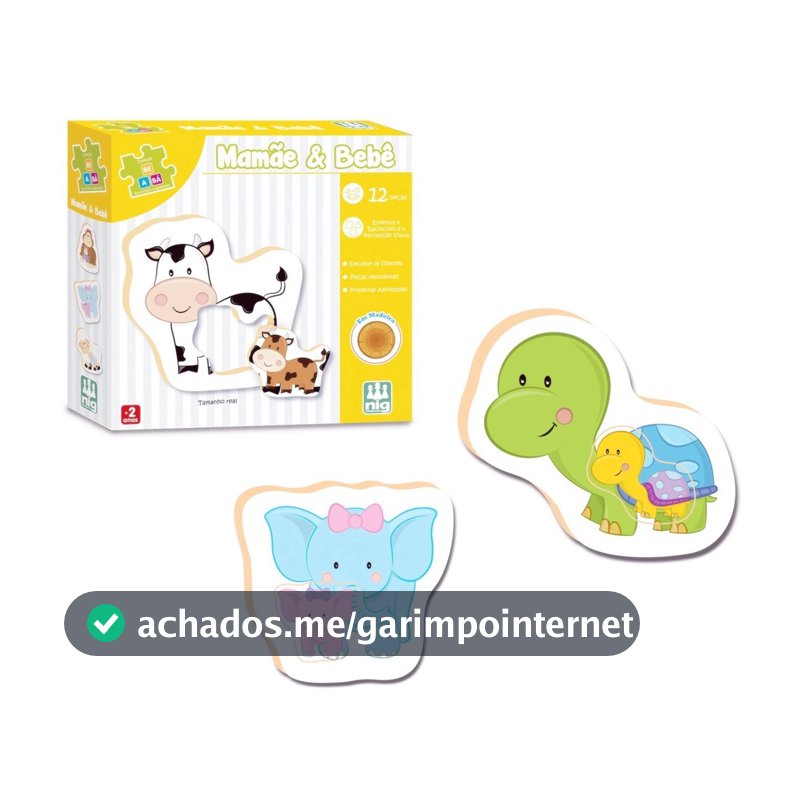 Jogo Educativo De Encaixar Mamae & Bebe Colecao Be A Ba Nig Brinquedos