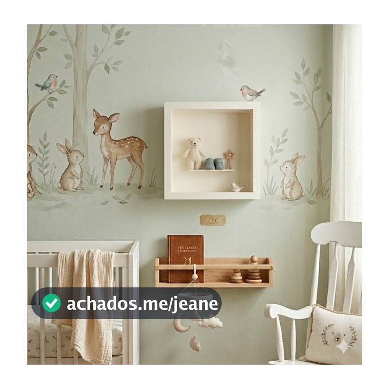 Nicho Com Fundo Parede Branco MDF 35x35x07cm - Decoração Quarto Sala Hall Porta Clean