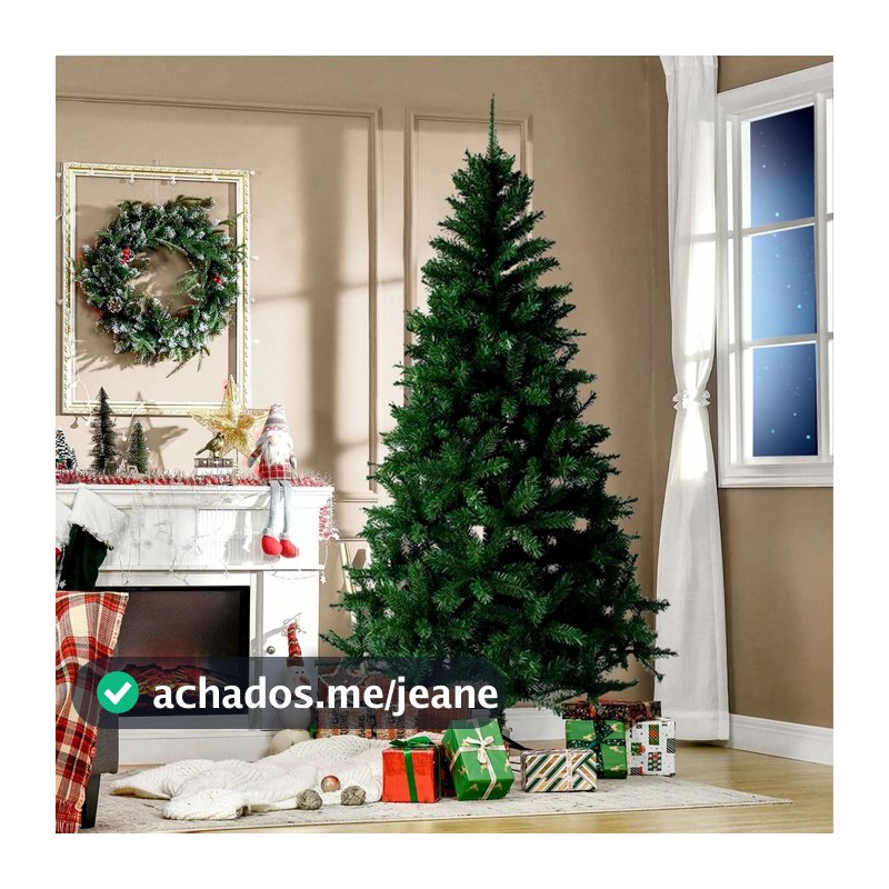 Árvore de Natal 2,40m 1350Galhos Real 210cm com 1150 Galhos Pé de Ferro