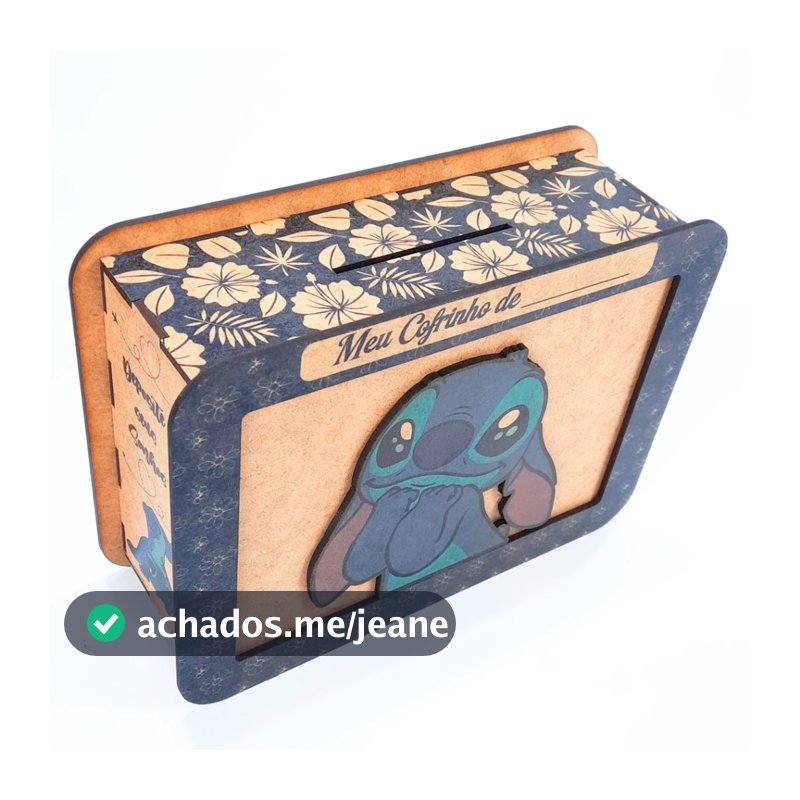 Cofrinho MDF Stitch Desafio dos 100 Depósitos