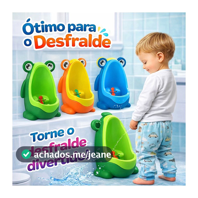 Penico Mictório Infantil Sapinho Para Meninos Desfralde Com Ventosa Parede Todas as Cores
