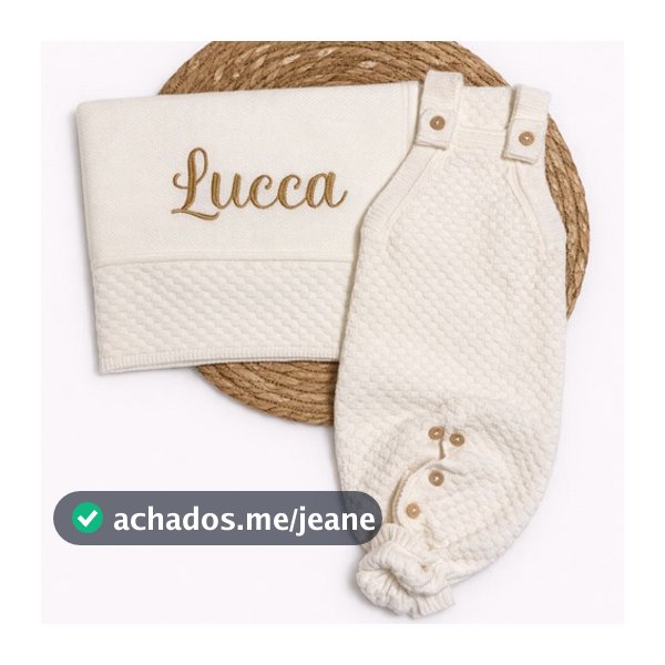 Saída Maternidade Bebê Tricô Personalizado Nome Bebê