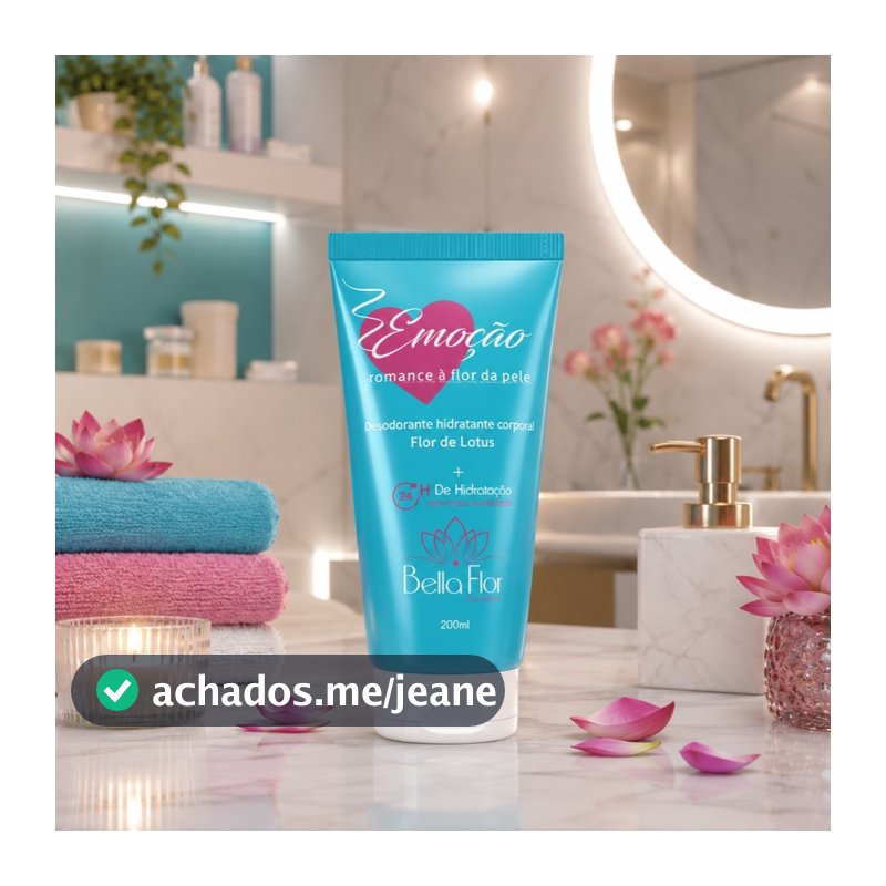 Hidratante Corporal Bella Flor Emoção 200ml Todos os Tipos de Pele Hidratação Maciez