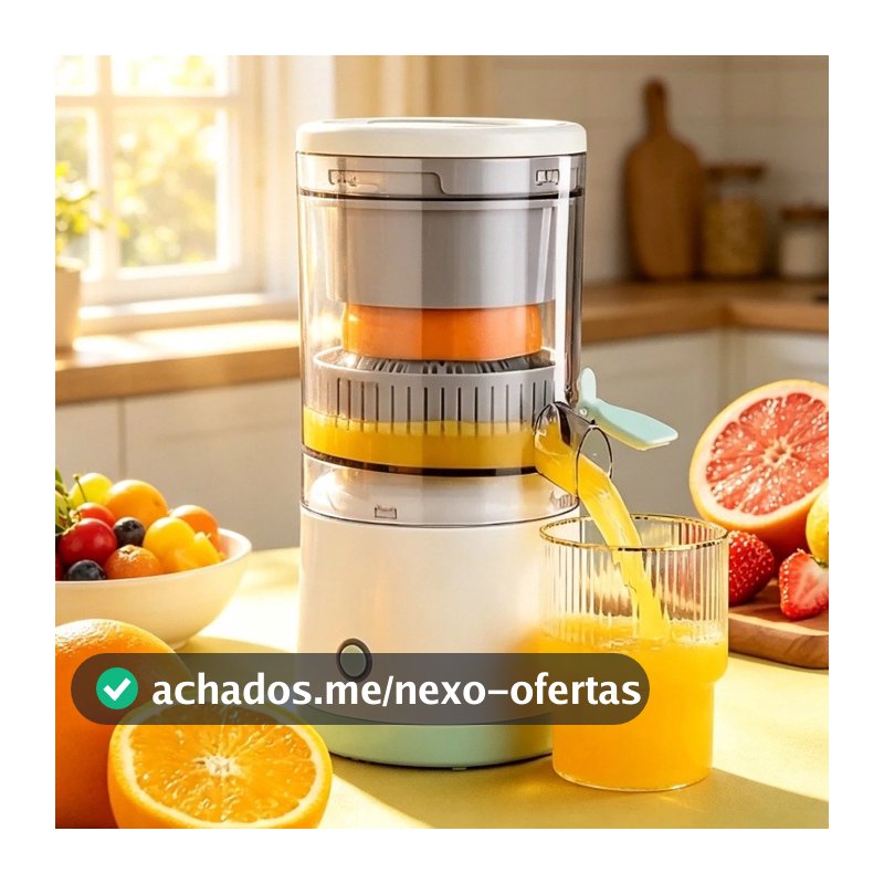 Espremedor Elétrico Laranja Limão Frutas Fazer Sucos Recarregável Usb Cozinha